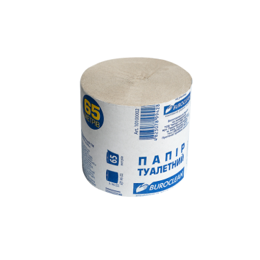 Папір туал. макул.,"BUROCLEAN", 65 метрів, без гільзи, сірий