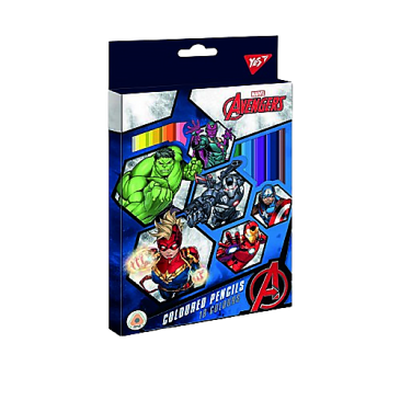 Олівці кольорові YES 18 шт Marvel