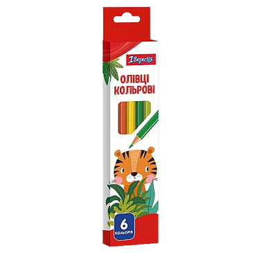 Олівці кольорові 1 Вересня 6 цв Zoo Land