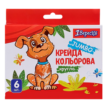 Крейда кольорова YES Zoo Land 6 шт JUMBO