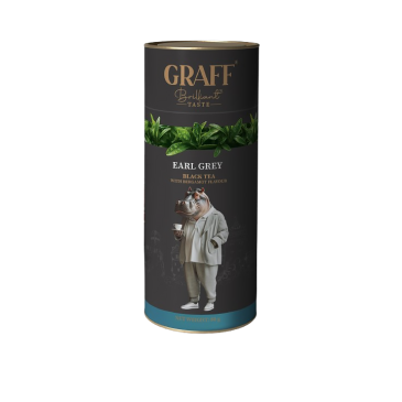 Чай чорний байховий з ароматом бергамоту, листовий 80 г, тубус, "Earl Grey/Ерлгрей" GRAFF