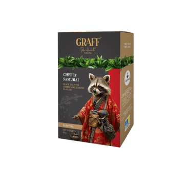 Чай чорний з вишнею листовий 80 г, картон, "Cherry Samurai/ Вишневий Самурай" GRAFF