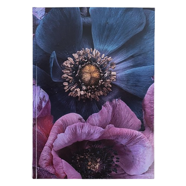 Книга для запису А4, 192 арк. клітинка, Flora, фіолетова