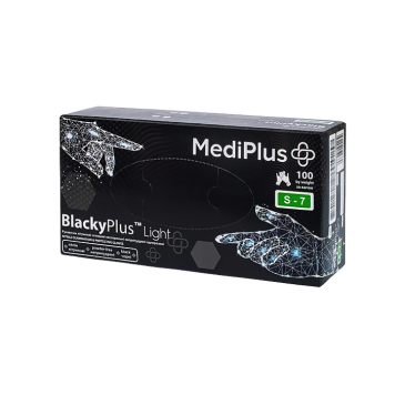 Рукавички нітрилові MediPlus BlackyPlus Light 3,7 г Чорні 100 шт