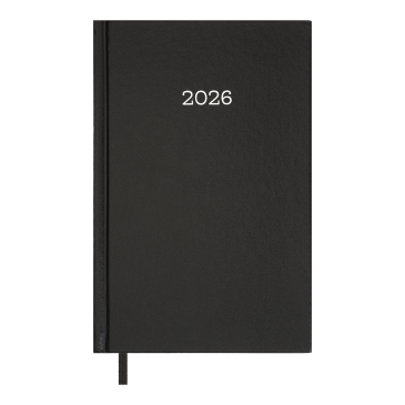 Щоденник датов. 2026 SIMPLE, A5,чорний , бумвініл