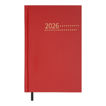 Щоденник датов. 2026 ZEST, A5, червоний, бумвініл