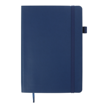 Книжка записна BRIEF, L2U, А5, 96л, нелінов, штучна шкіра, синя