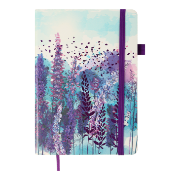 Книжка записна CHERIE А5, 96л, нелінов, штучна шкіра, фіолетовий