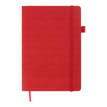 Книжка записна COLOR TUNES, А5, 96 арк. кліт.  шт.шкіра, червона