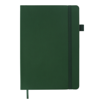 Книжка записна BRIEF, А5, 96 арк. кліт.  шт.шкіра, зелен