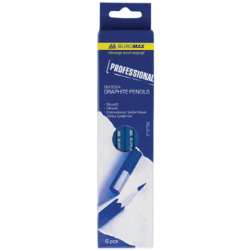 Набір олівців PROFESSIONAL MIX, синій корпус, карт. коробка 6 шт.
