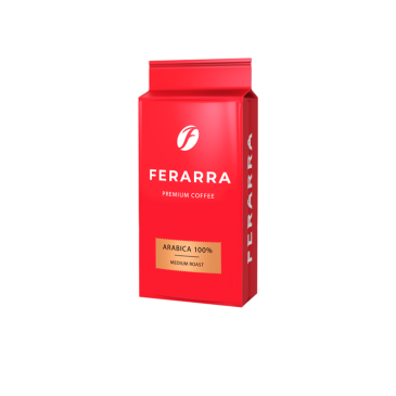 Кава мелена 250г, вак.уп., CAFFE 100% ARABIKA, FERARRA