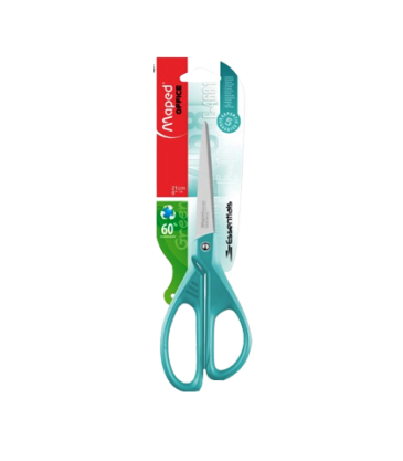  Ножиці офісні ESSENTIALS GREEN 210мм, блістер, блакитний
