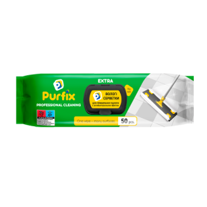 Серветки вологі господарчі, для прибирання EXTRA, 50шт., Purfix